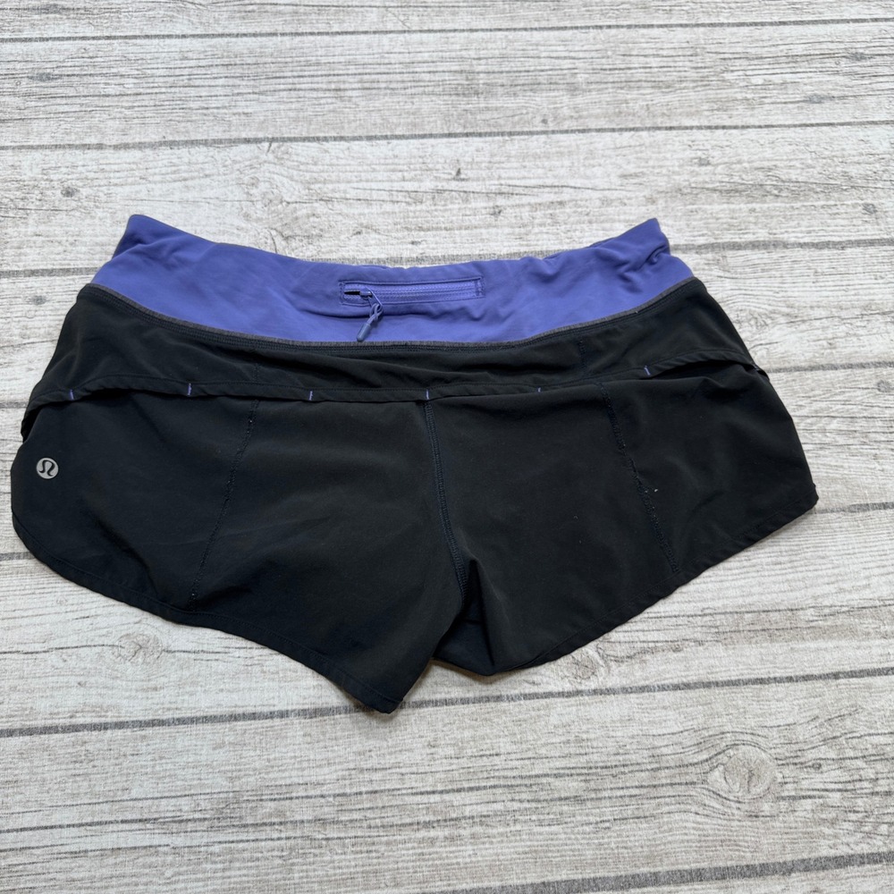 Lululemon Shorts Women's 6 Black Speed Up Low Rise Running Activewear Training